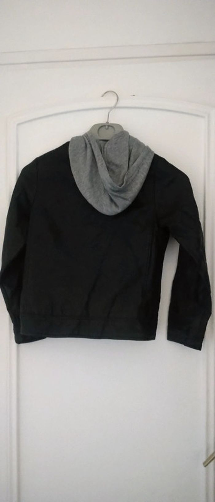 Blouson bombers avec capuche noir fille 10 ans NKY - photo numéro 4