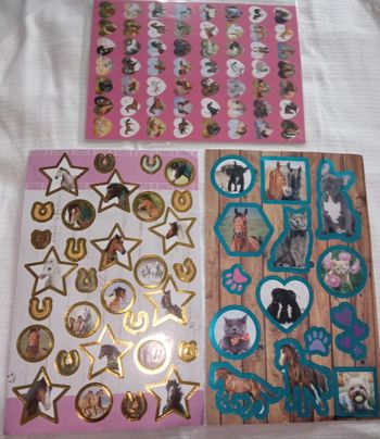 Stickers chevaux chien chat