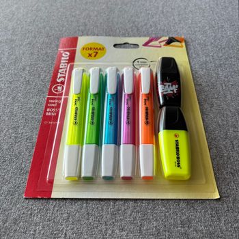 7 surligneurs Stabilo (NEUF)