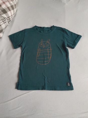 T-shirt chouette hibou vert canard