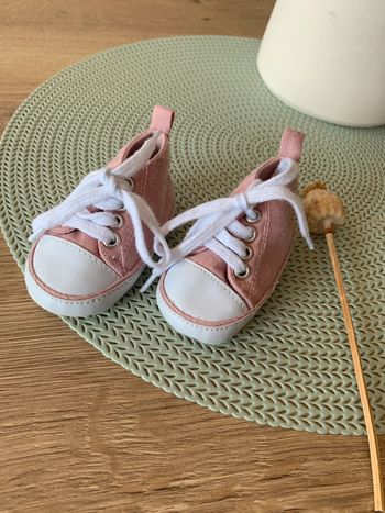 Baskets type converses rose pâle - 0/3mois