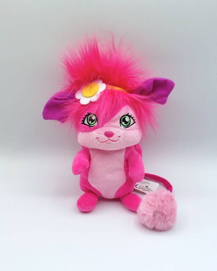 Petite peluche doudou Popples Bubbles rose mauve SPIN MASTERS 2015 18 cm fleur - photo numéro 1