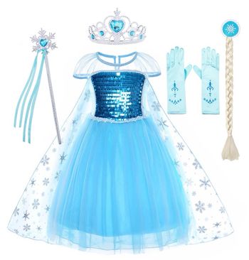 Déguisement robe Princesse Elsa paillette et ces accessoires Taille 5-6ans
