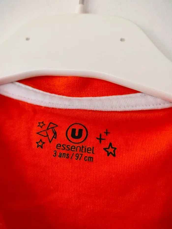 (e) t-shirt orange U collection 3ans - photo numéro 2