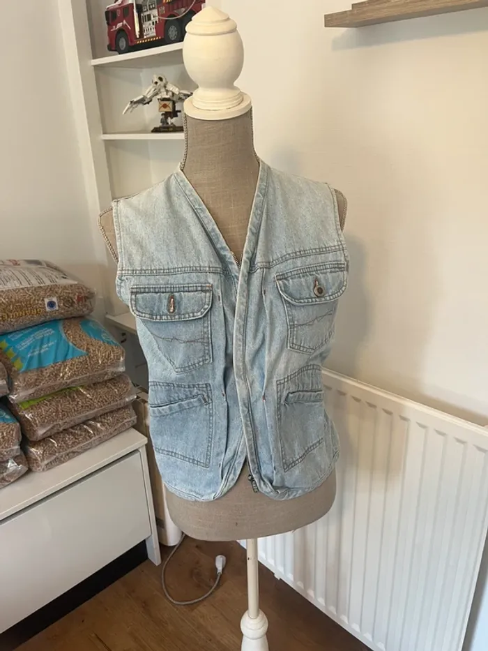 Veste sans manche jean - photo numéro 2