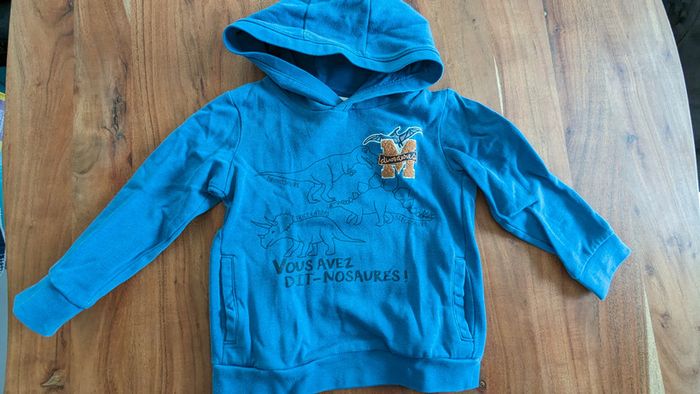 Sweat à capuche bleu Vertbaudet 6 ans