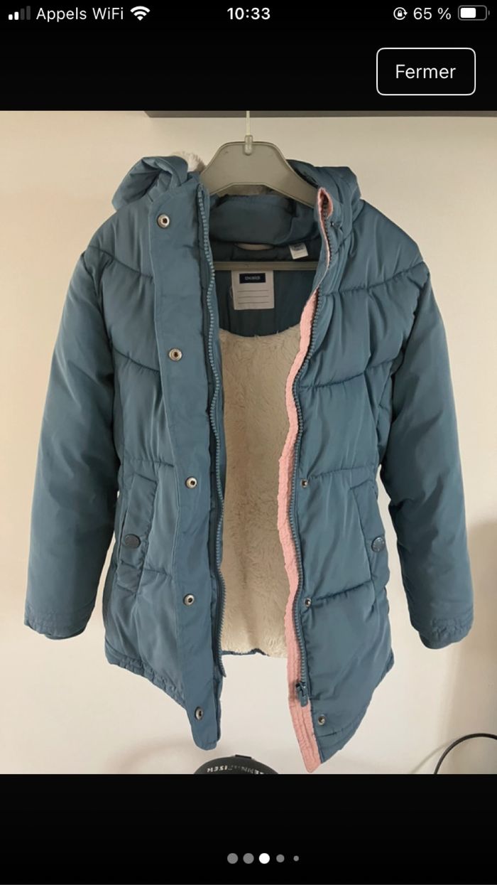 Manteau bleu chaud Okaidi 8 ans - photo numéro 3