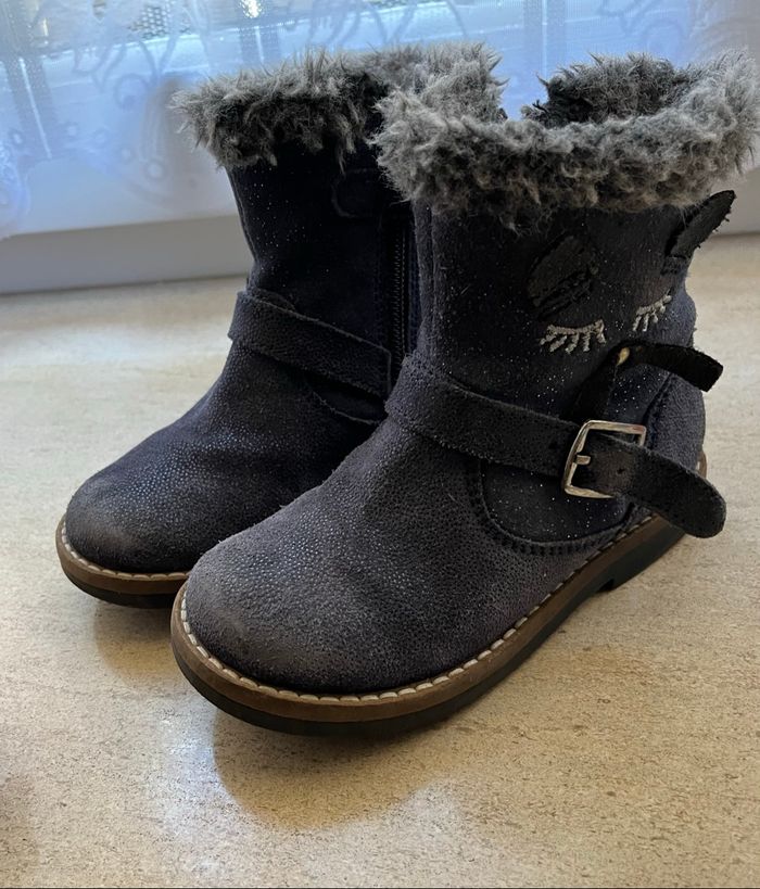 Bottes bleu foncé à paillettes - photo numéro 2