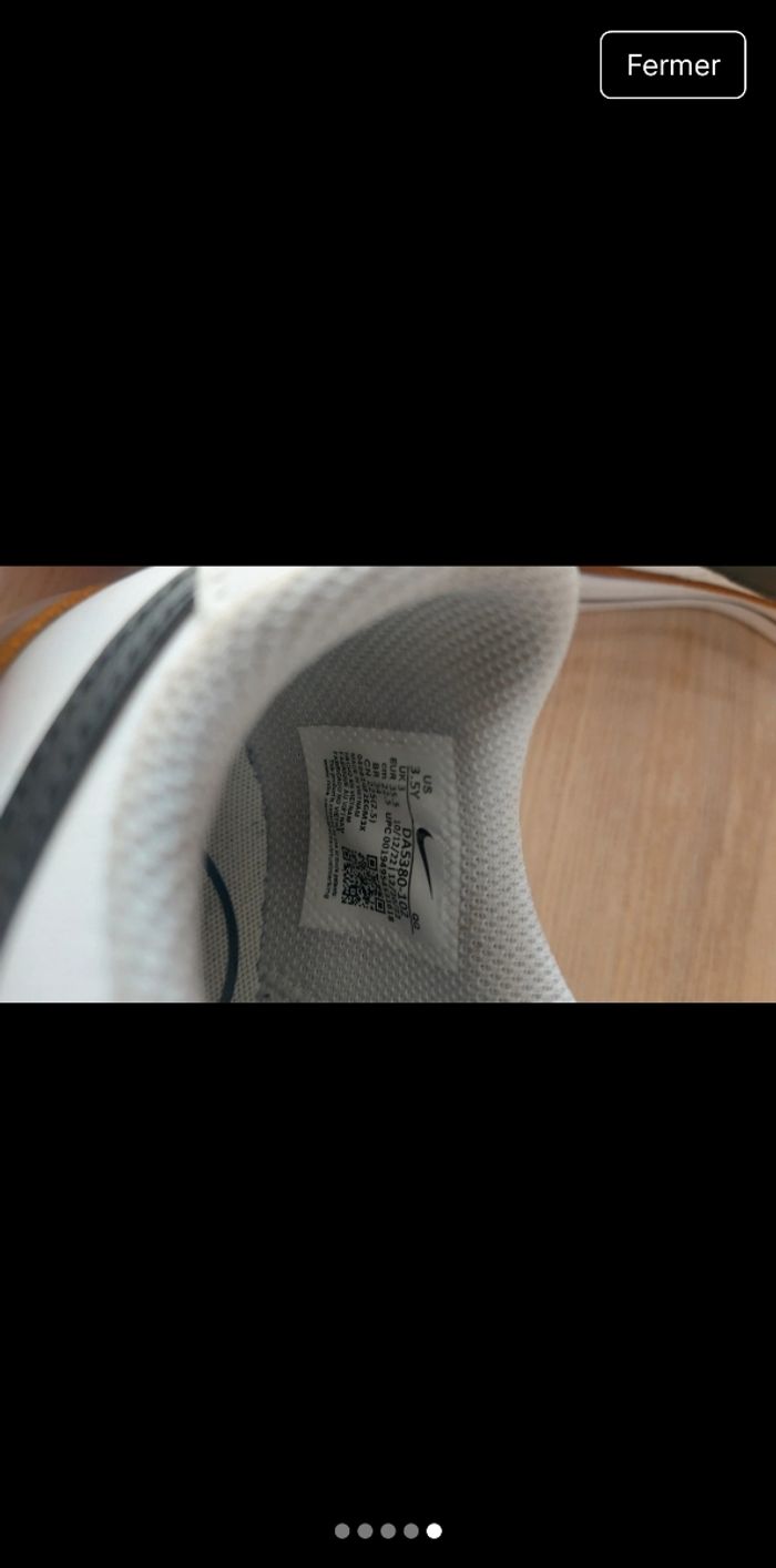 ​⚪ Baskets NIKE Blanches & Marron - Taille 35.5 👟 - photo numéro 5