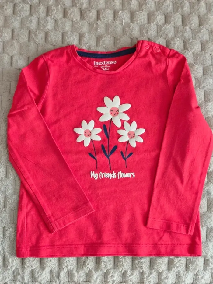 Tee shirt rouge fille