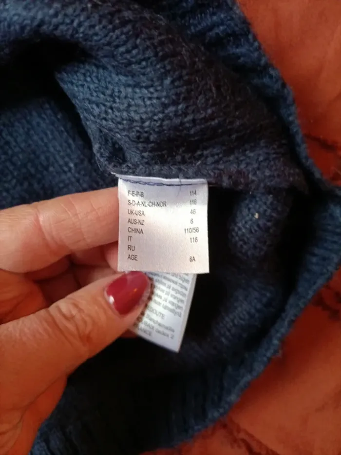 Joli pull bleu marine La Redoute 6 ans - photo numéro 5