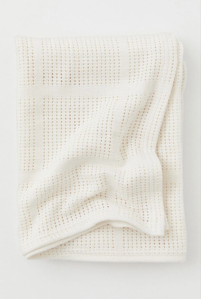 Couverture tricot de coton 100x80cm