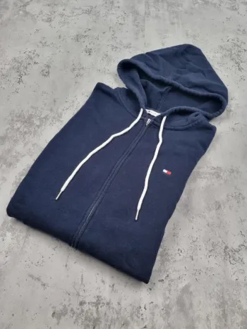 Veste zippée Tommy Hilfiger bleu marine, L Hommes (mesures en photos)