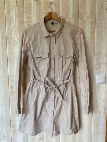 Robe beige H&M Divided – Taille 42 – 100% coton
