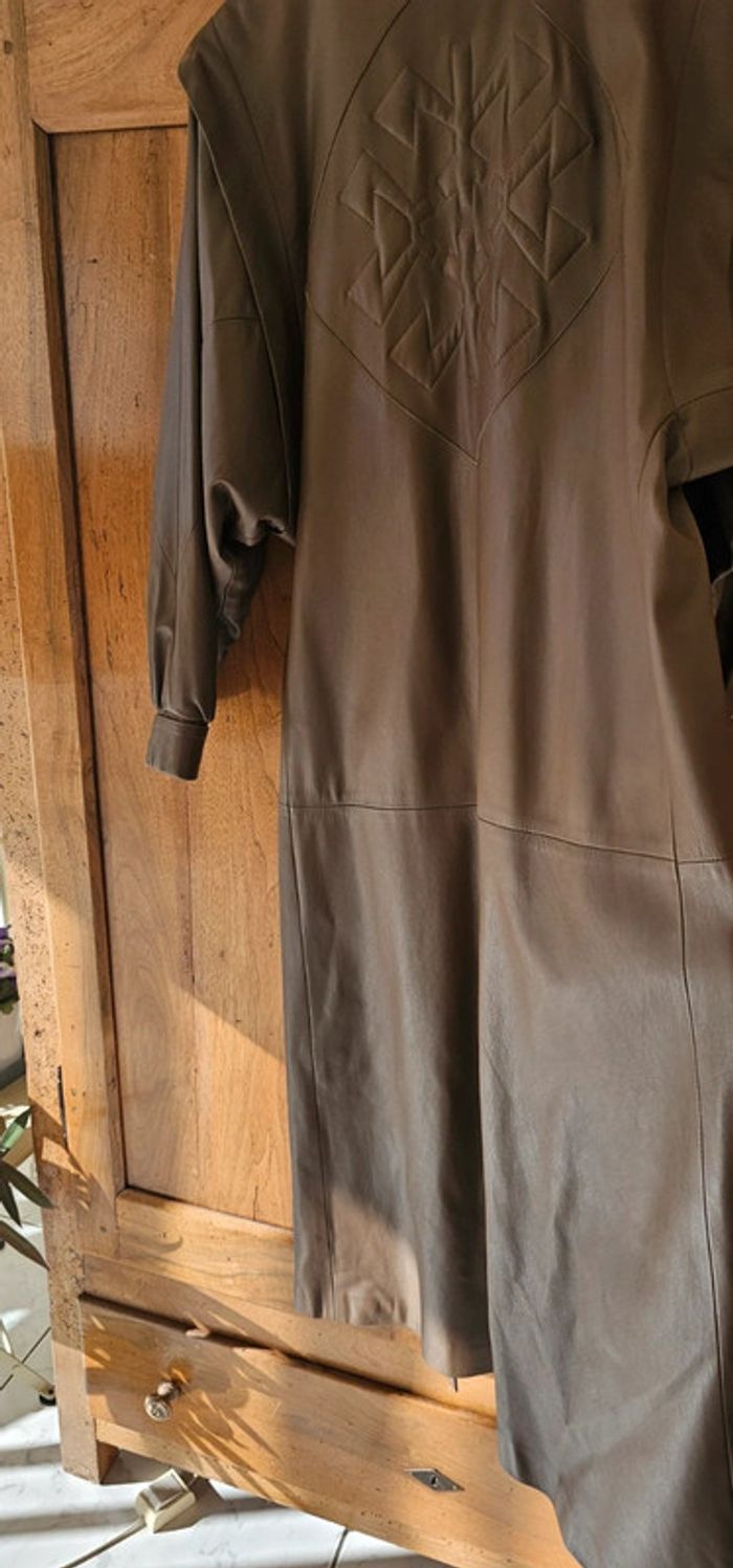 Long manteau cuir André Sales taille 38 - photo numéro 2