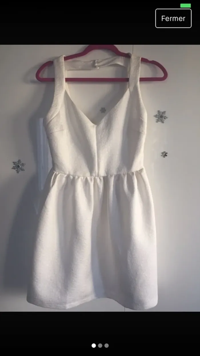 Jolie petite robe blanche Taille M - photo numéro 5