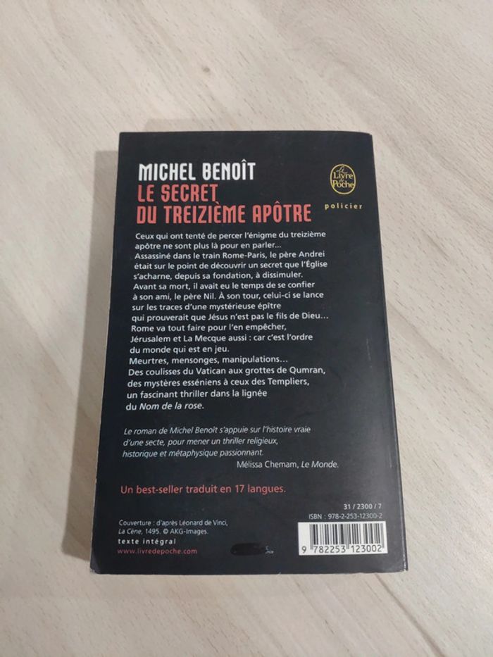 Livre poche le secret du treizième apôtre policier Michel Benoît - photo numéro 5