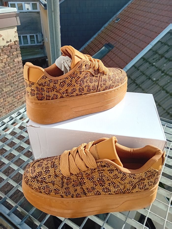 Basket femme haute plate-forme 37 léopard - photo numéro 6