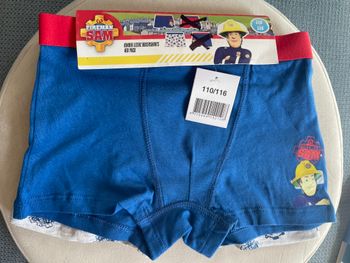 2 Boxers Sam Le Pompier 110/116 Neuf