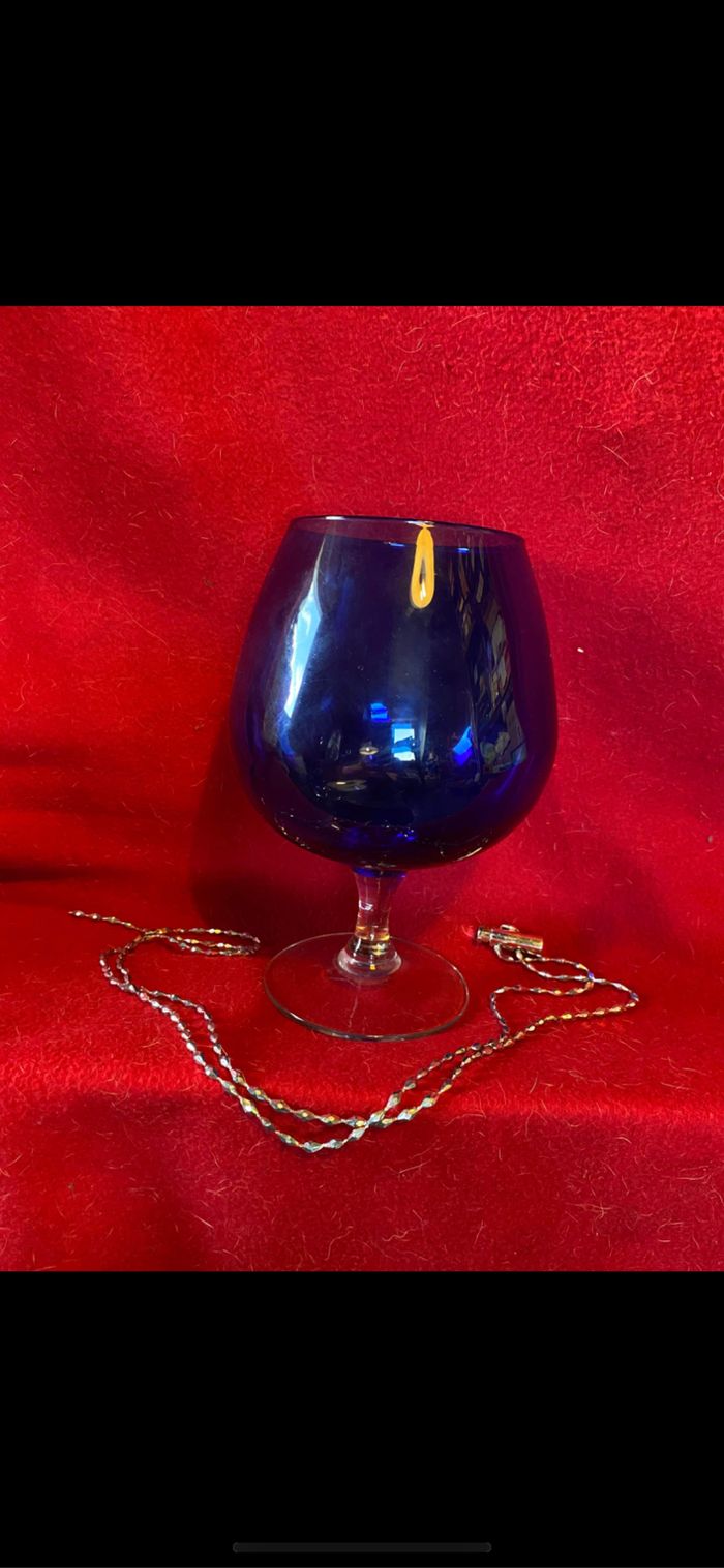 Grand verre de décoration