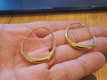 Créoles carrées plaquées ot 14 carats