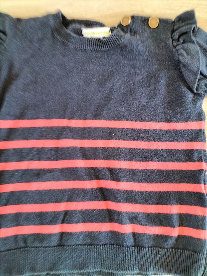 Pull rayé à boutons - photo numéro 2