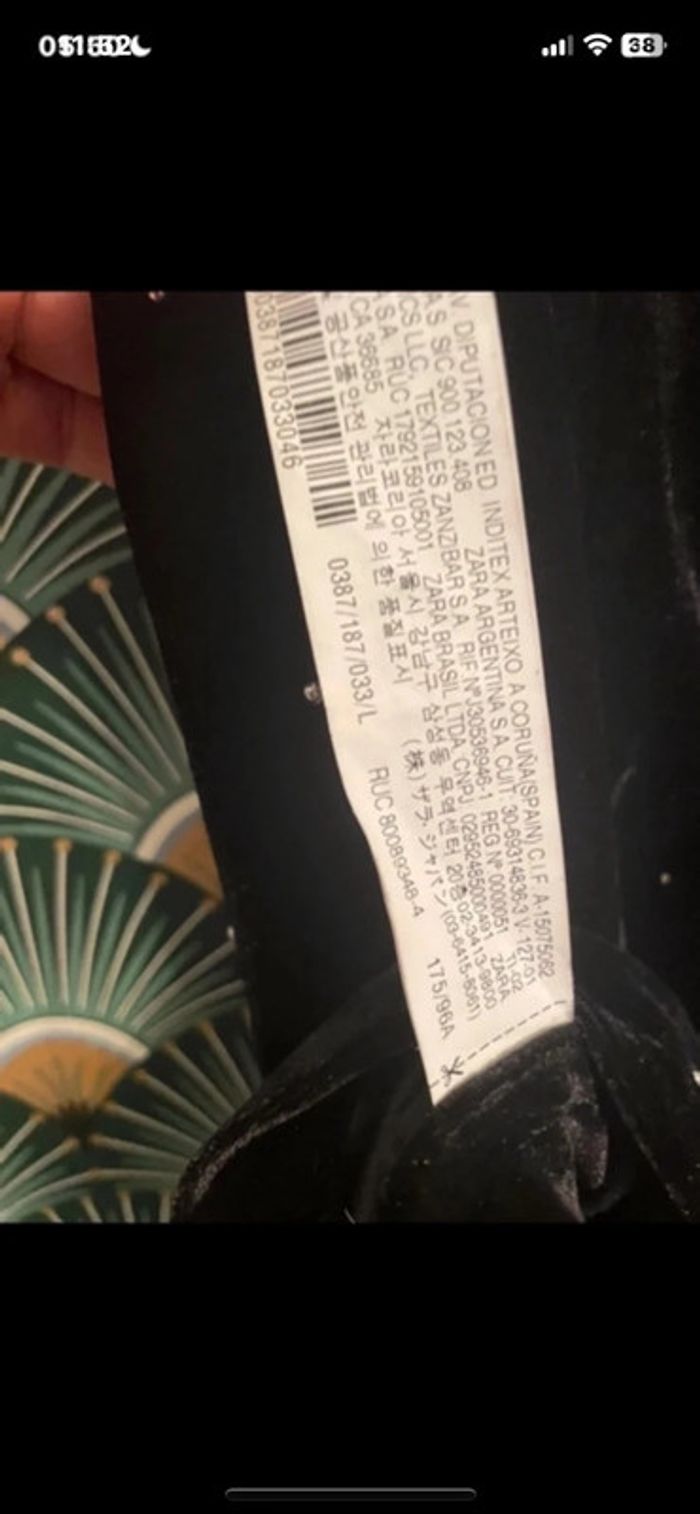 Robe crayon en velours de tailleur, Zara, taille L - photo numéro 8