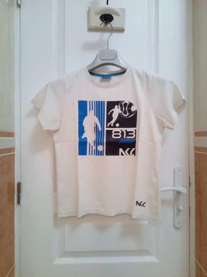 Tee-shirt blanc "813" T.10 ans - NKY