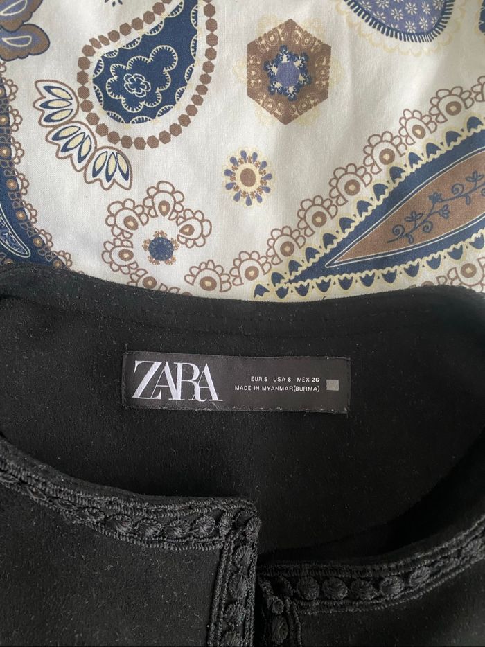 Veste velours Zara manches 3/4 oversize - photo numéro 3