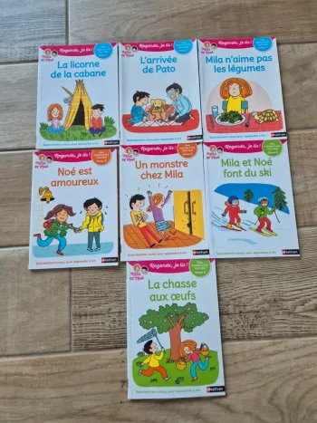 Lot de livres premières lectures regarde je lis Mila et Noé