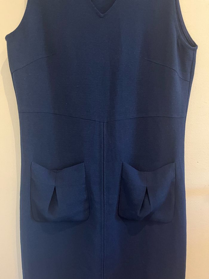 Robe longue sans manches bleu marine taille M - photo numéro 5