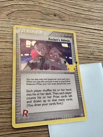 carte Pokémon 86/09 trainer rocket’s admin célébration 25ans anglais ANG