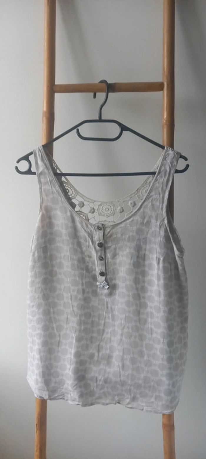 Top dos macramé