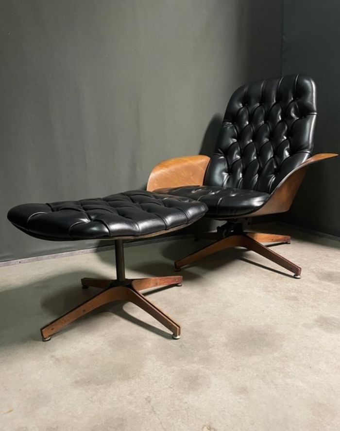Chaise et Pouf Plycraft "Mr. Chair et Ottoman" - photo numéro 2