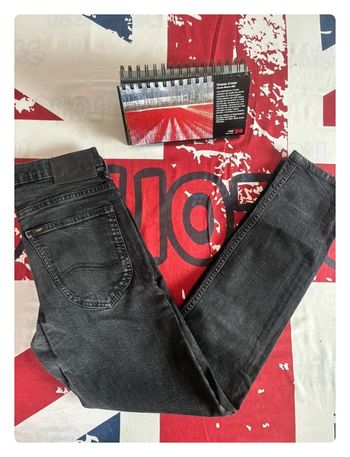 Jeans Lee noir chiné taille 38 slim