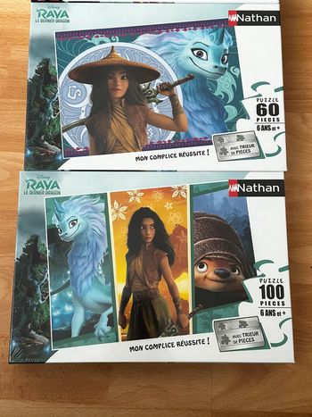 Puzzle lot de 2 raya et le dernier dragon neuf