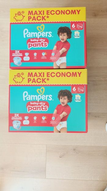 2 maxis economy packs Pampers baby dry pants taille 6