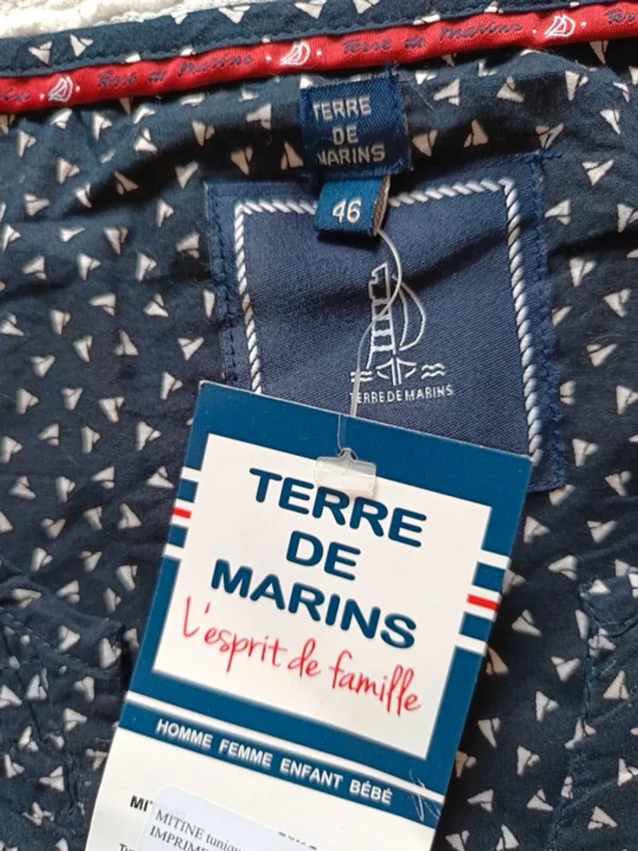 Chemise Terre de Marins t.46, 100% coton - photo numéro 12