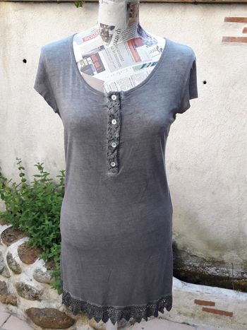 Robe tee-shirt grise