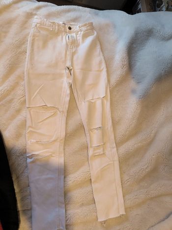 Legging blanc à trou 34