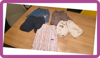 Lots 4 shorts et barboteuse 2 ans