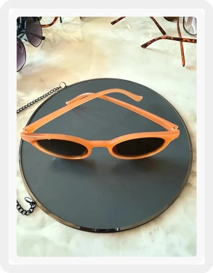 Lunette de soleil ronde abricot - photo numéro 3