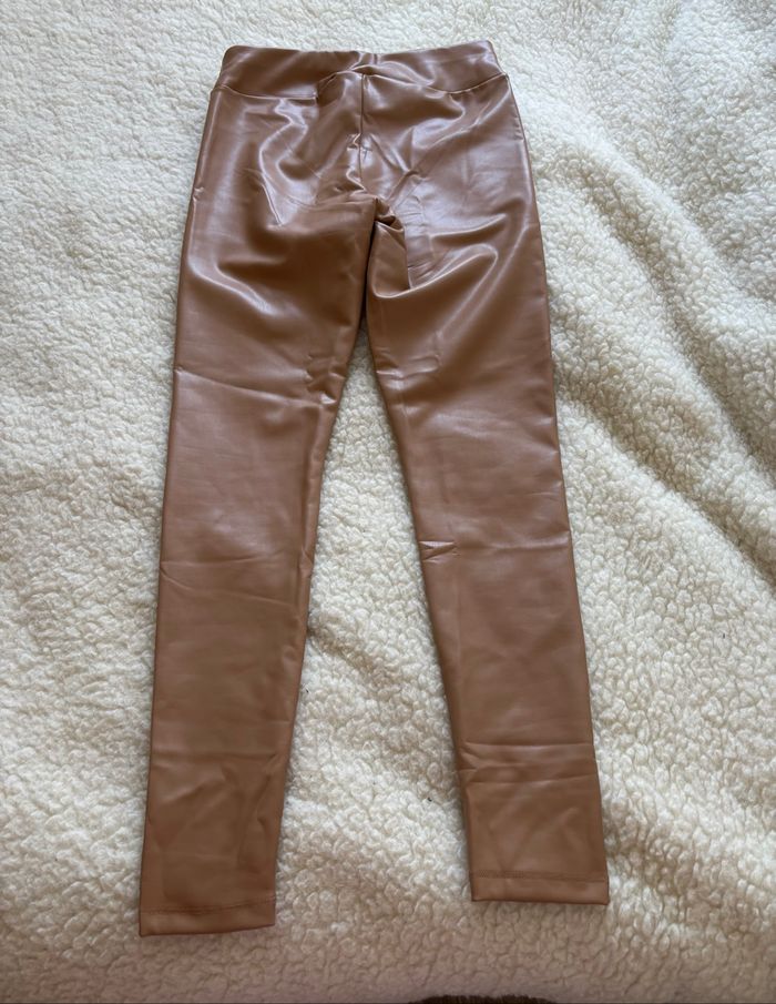 Legging similicuir marron polaire esmara très bon état - photo numéro 4
