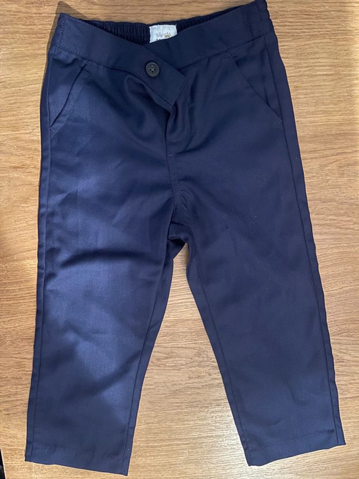 Pantalon à pince bleu 4 ans