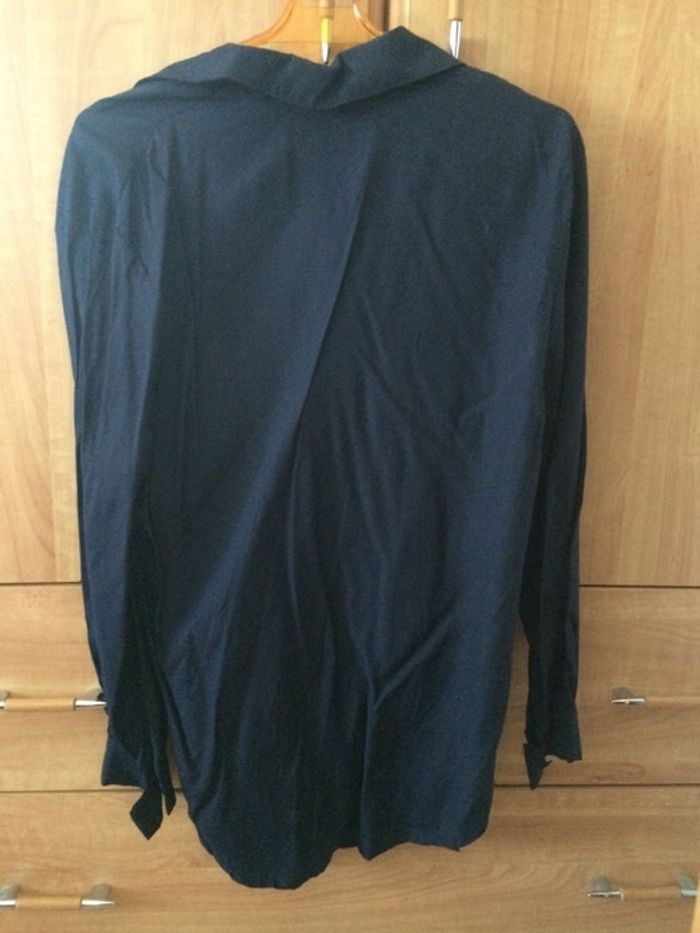 Chemise bleu nuit avec brodé - photo numéro 2