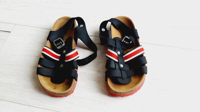 Chaussures mixte garçon fille sandales été marine et rouge Gémo pointure 30