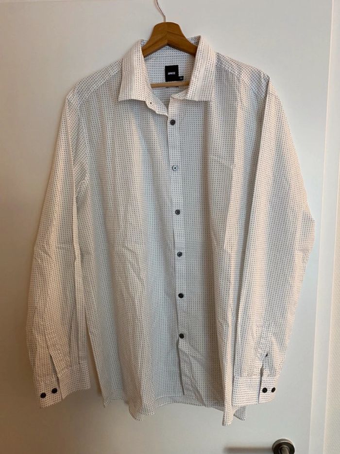 Chemise blanche à motifs regular - photo numéro 1