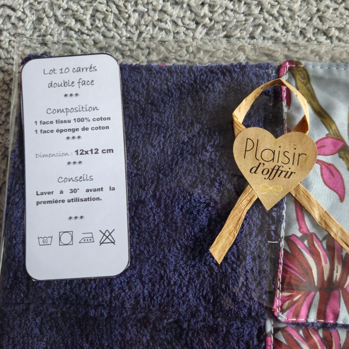 10 lingettes lavables 12x12 cm - photo numéro 3