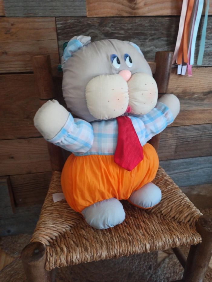 Peluche chat en toile - photo numéro 3
