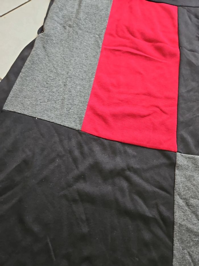 Robe droite / tunique femme / robe rouge et noire - photo numéro 3